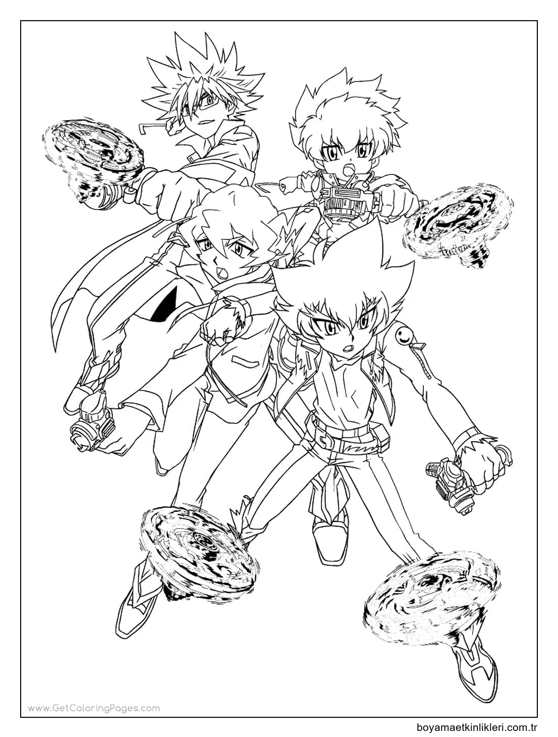 Beyblade çocuklar için yazdırılabilir