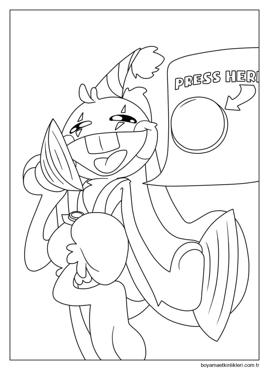 Bunzo Tavşanı Çiz Yazdırılabilir