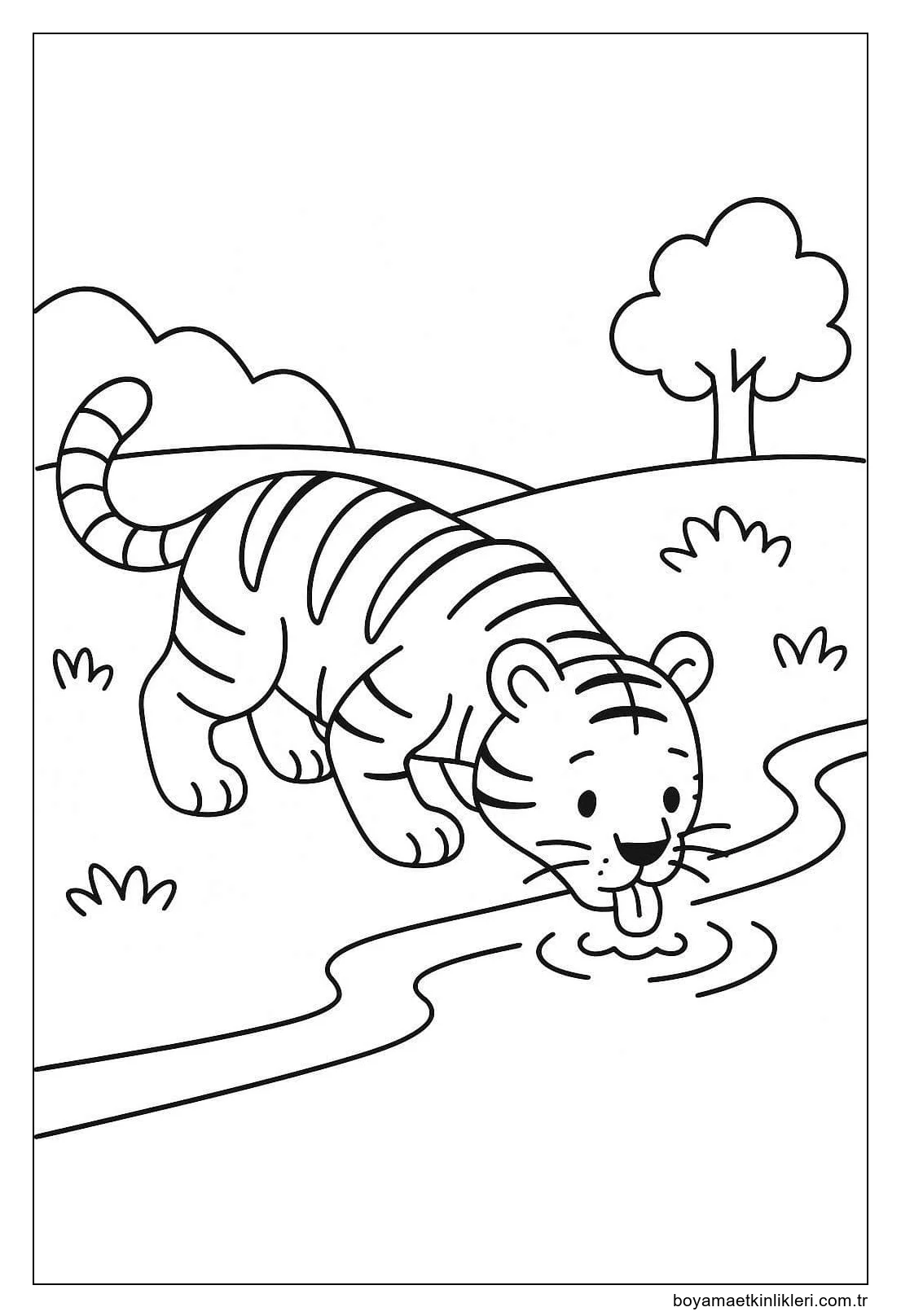 Çizmek Kaplan çocuklar için ücretsiz