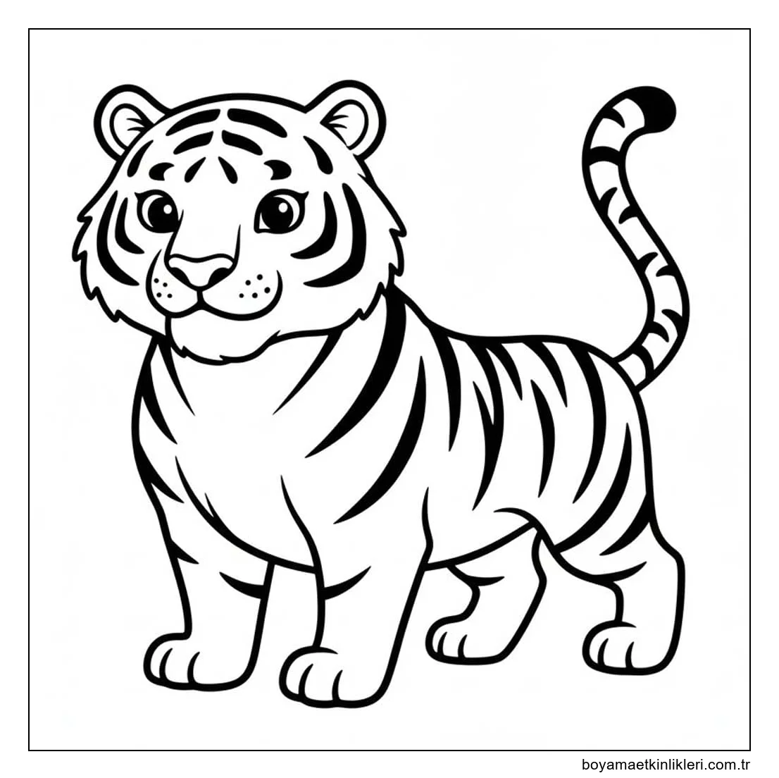 Çizmek Kaplan ücretsiz yazdırılabilir