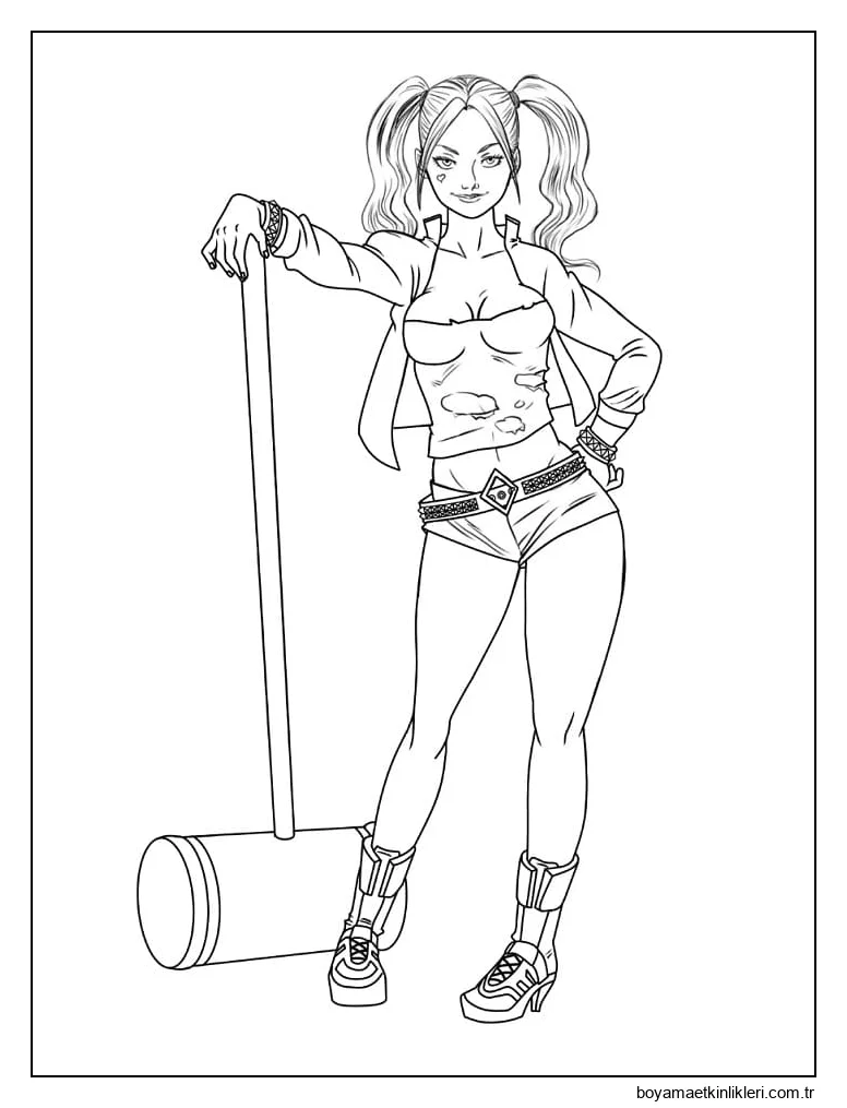 Çocuk Harley Quinn Yazdırılabilir
