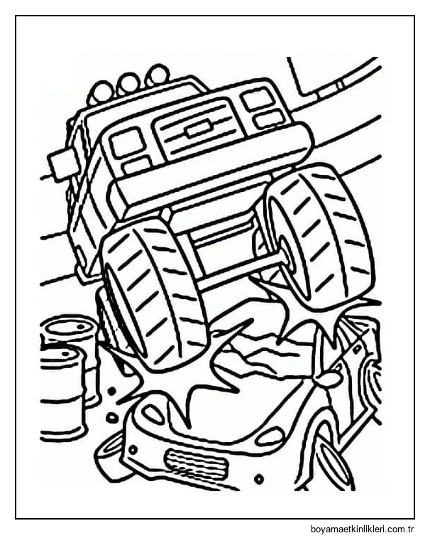 Çocuklar İçin Maliyetsiz Canavar Kamyon