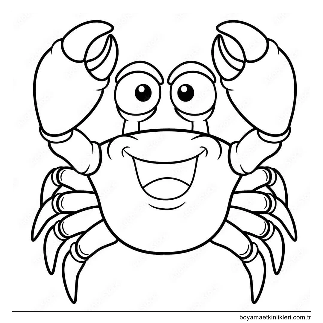 Eğlenceli Karikatür Yengeç