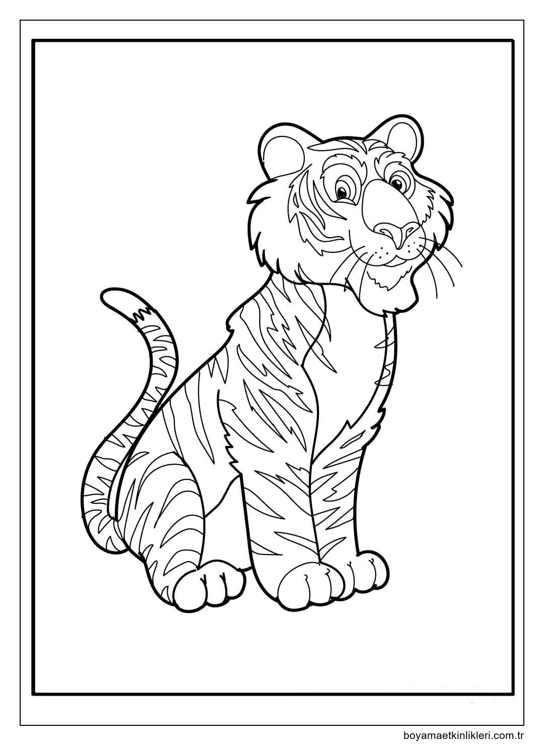 Gülümseme Kaplan Oturan