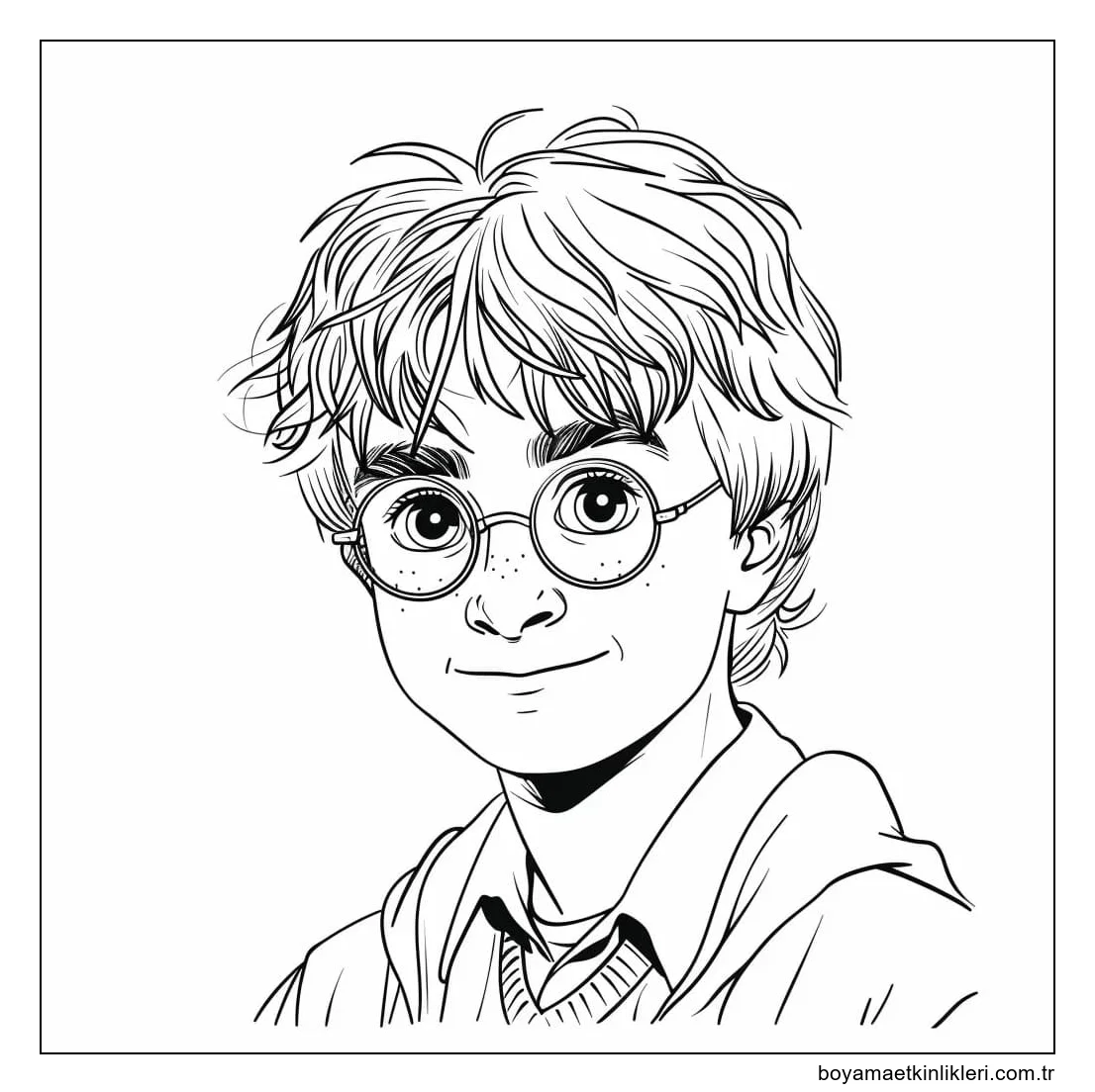 Harry Potter'ı gülümserken çiz
