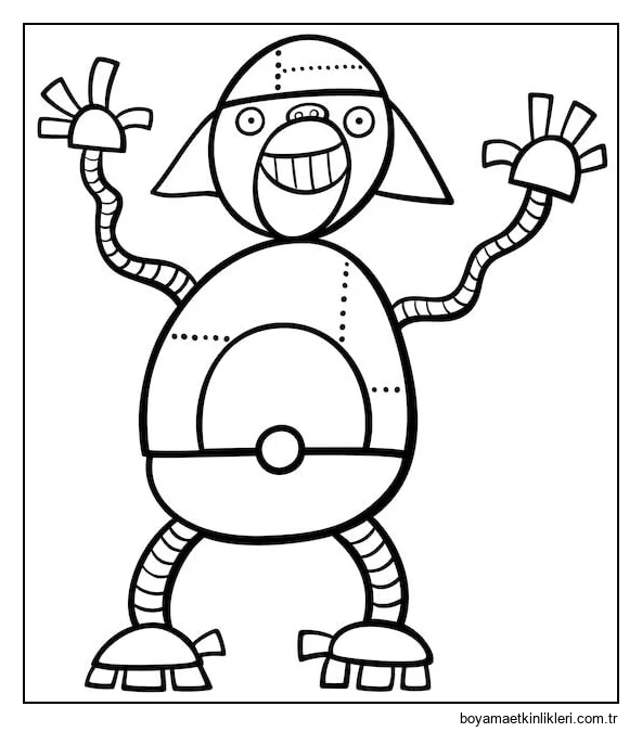 Komik Karikatür Robot