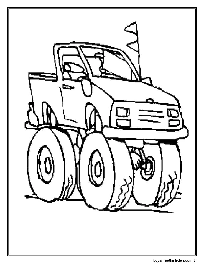 Küçükler İçin Basılabilir Canavar Kamyon