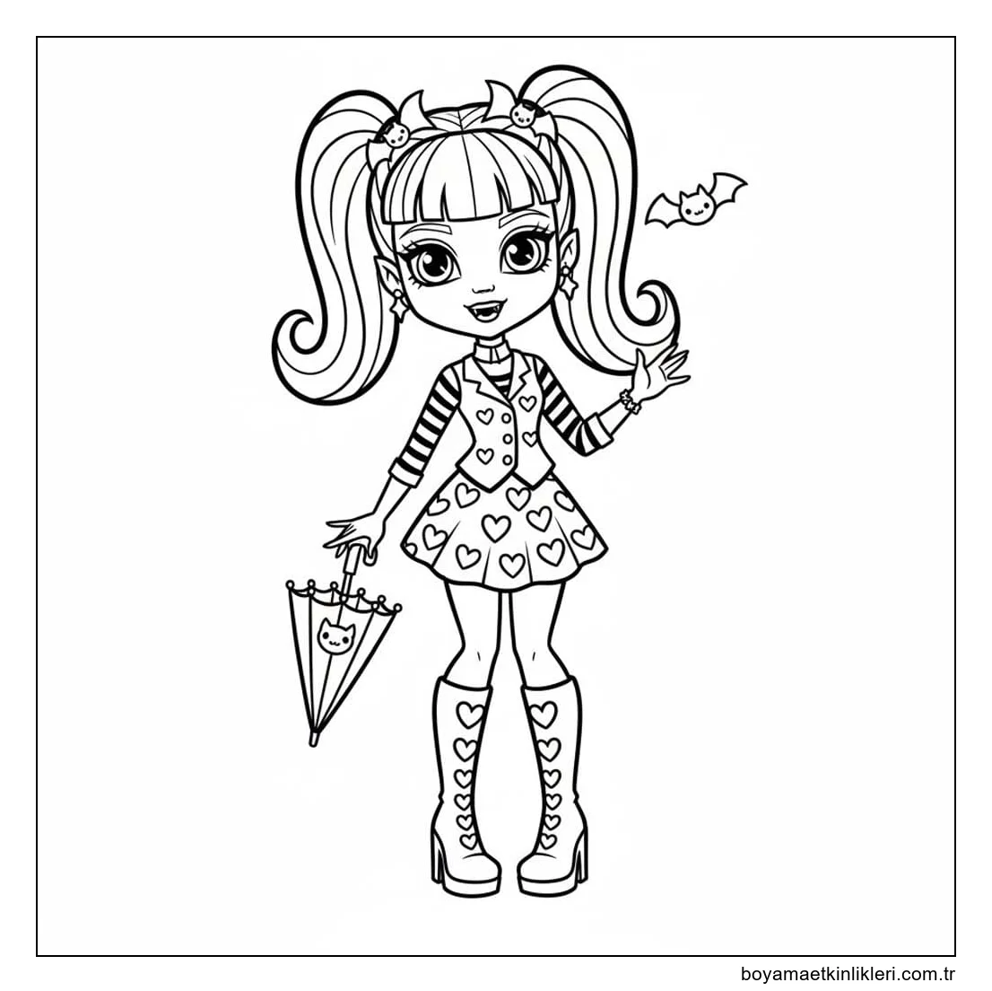 Monster High çocuklar için ücretsiz yazdırılabilir
