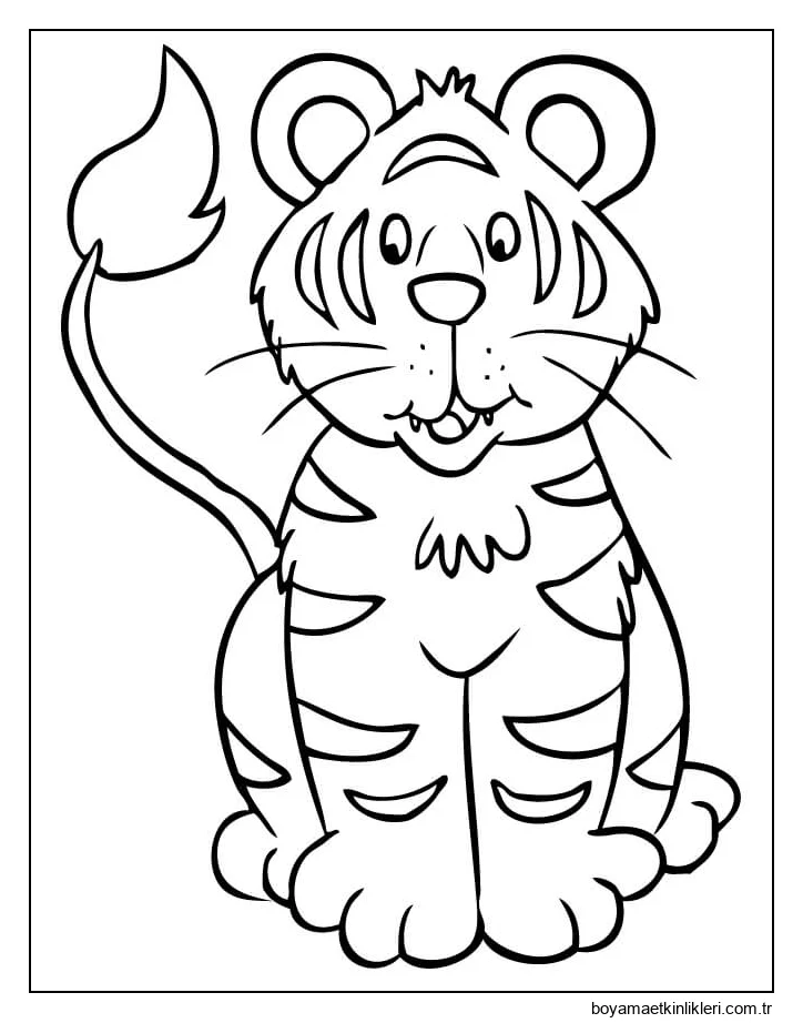 Oturan Sevimli Kaplan