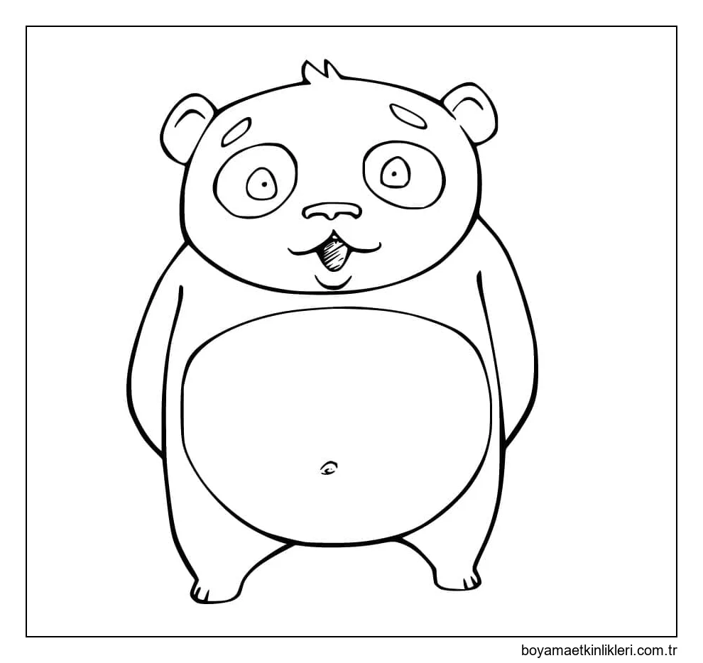 Panda çizimi eğlenceli