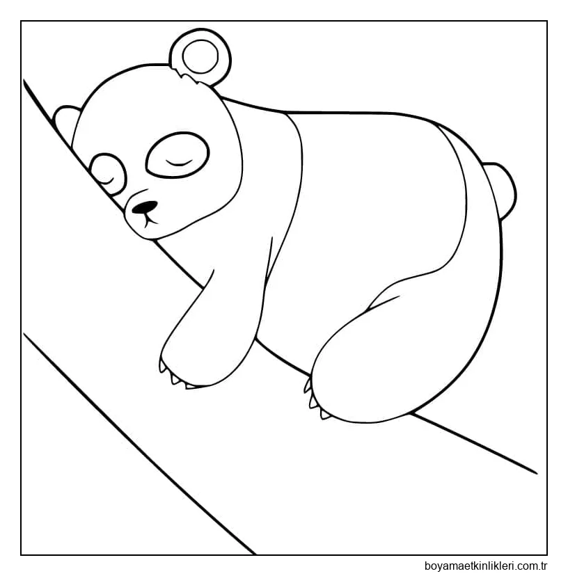 Panda'nın uyumasını çiz