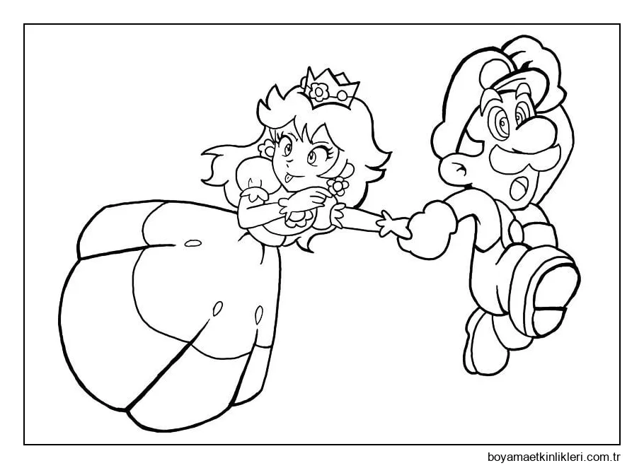 Prenses Şeftali Ve Mario Koşuyor