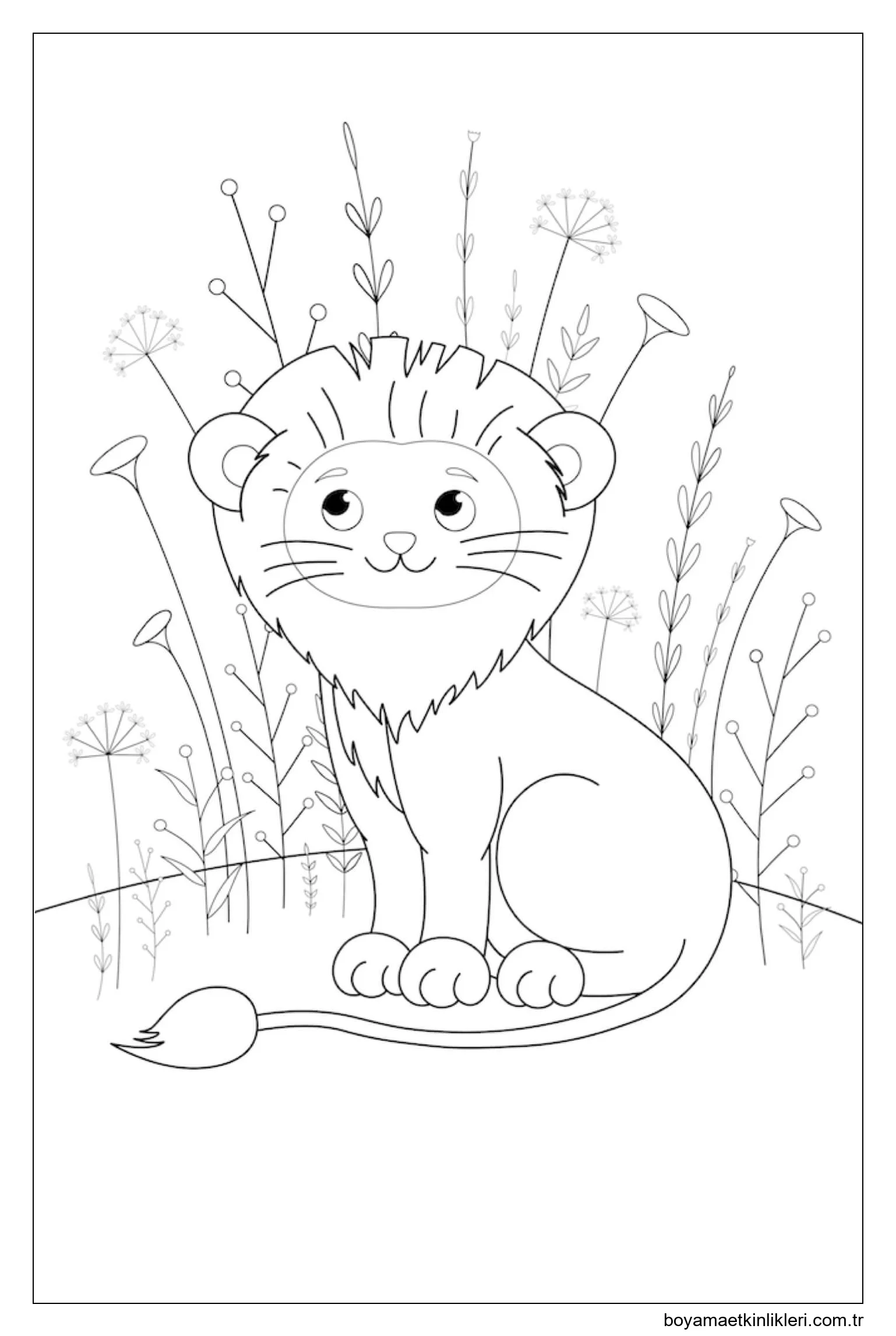 Sevimli Gülümseyen Aslan