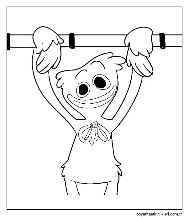 Sevimli Huggy Wuggy Yazdırılabilir Çizimi