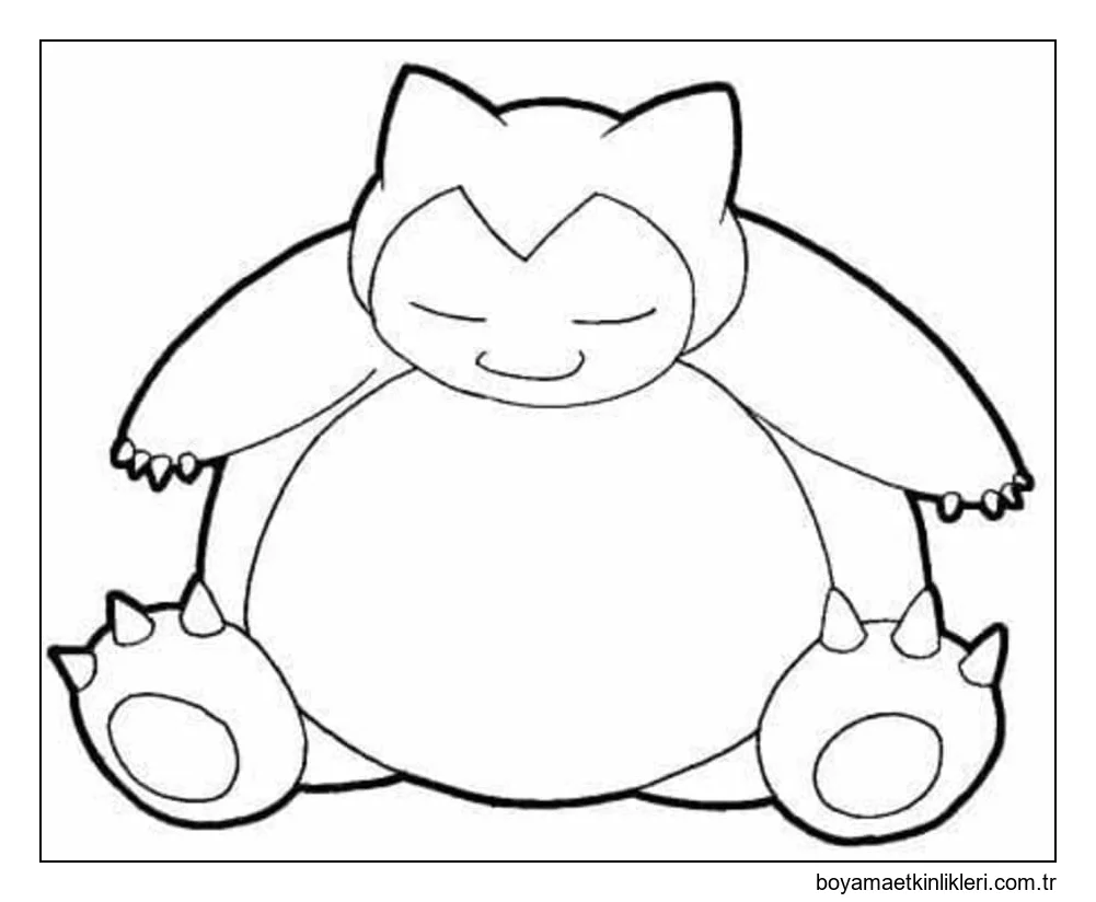 Snorlax ücretsiz yazdırılabilir çiz