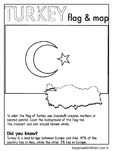 Türk Bayrağı Ve Haritası