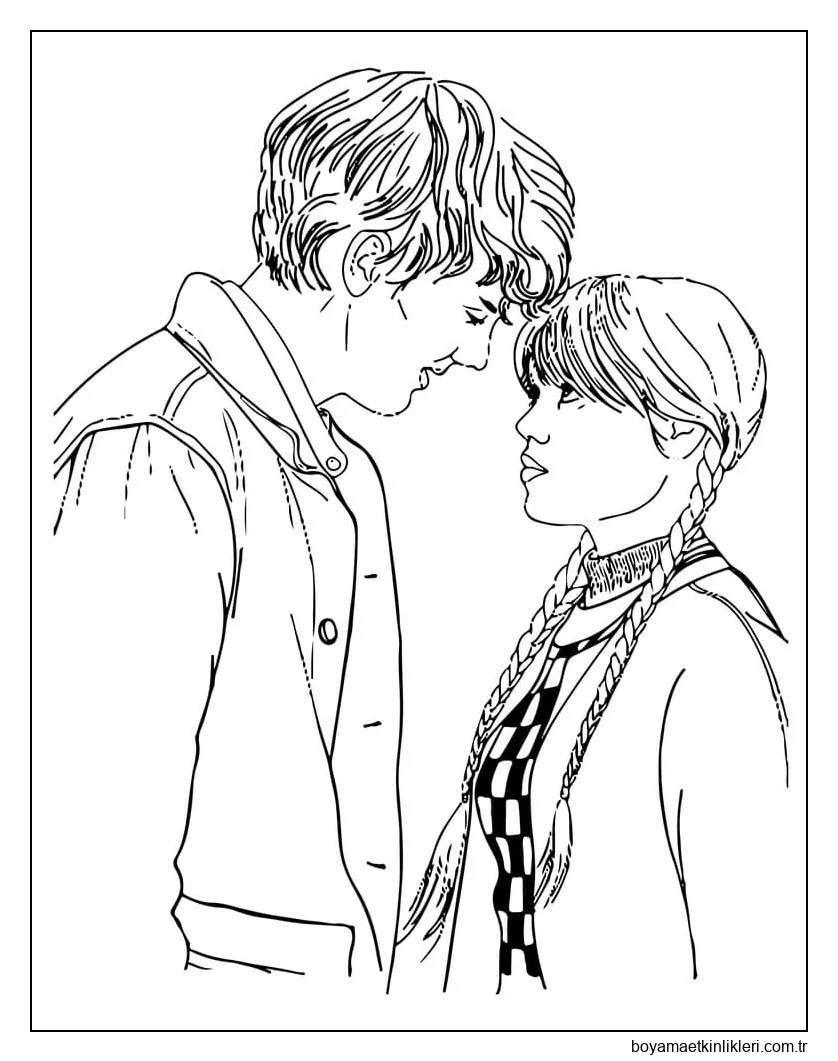 Tyler Galpin ve Wednesday Addams