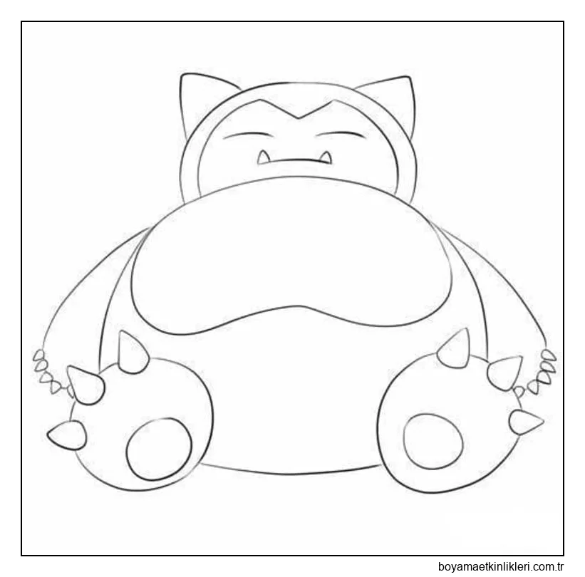 Ücretsiz yazdırılabilir Snorlax resim