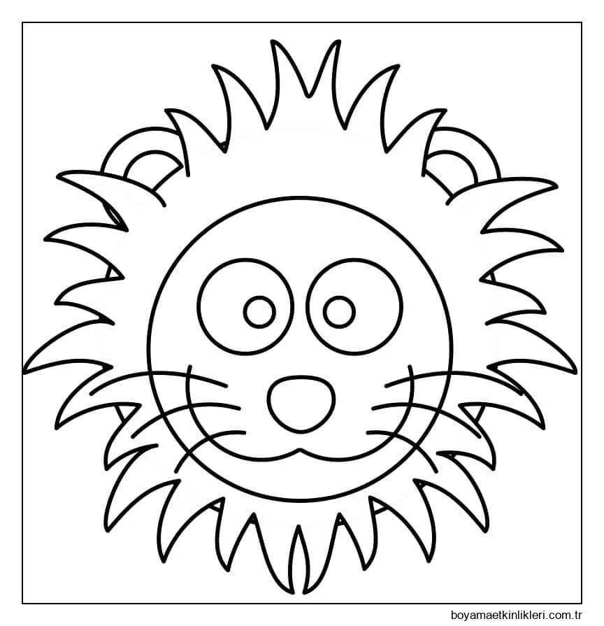 Yazdırılabilir Aslan Yüz Resmi