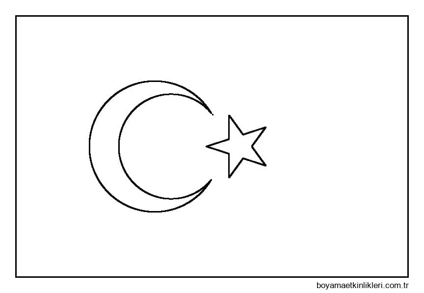 Yazdırılabilir Türkiye Bayrağı