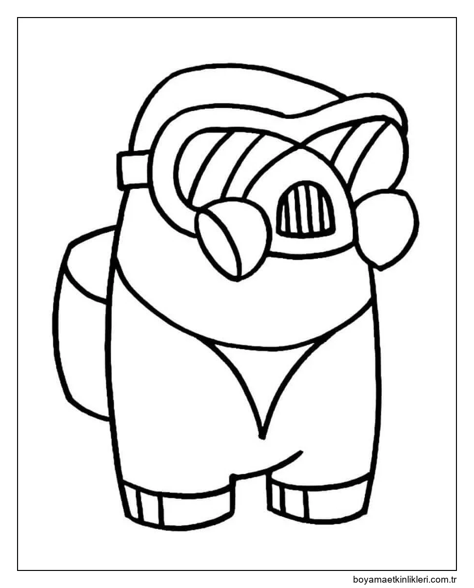 Astronauta Gaz Maskesi ile