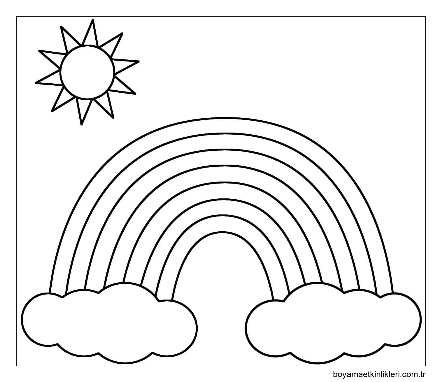 Bulutlar ve Güneş ile Gökkuşağı