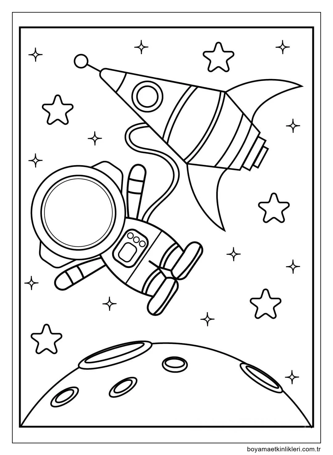 Chibi Astronot ve Uzayda Uzay Gemisi