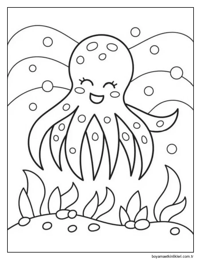 Çizmek Ahtapot çocuklar için