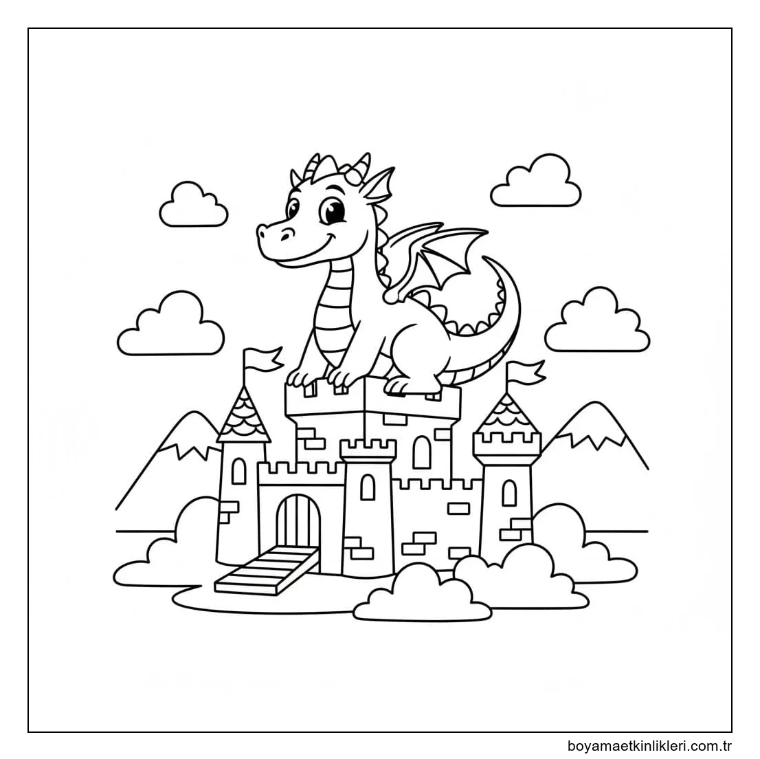 Çizmek Ejderha ücretsiz yazdırılabilir