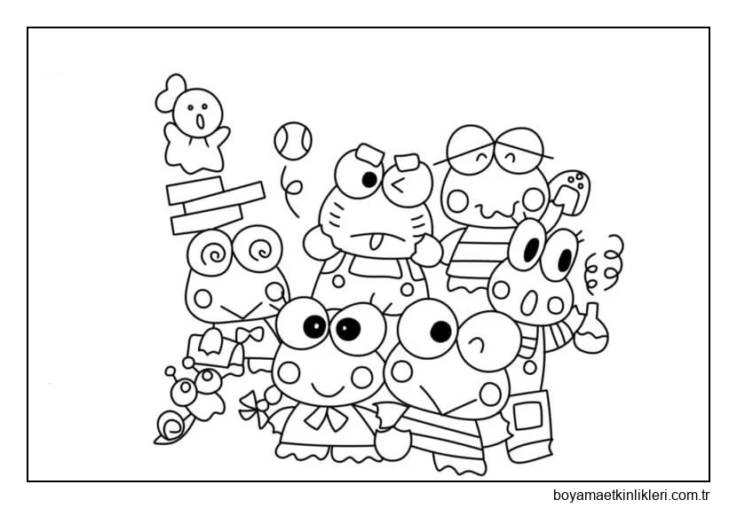 Çocuklar için Keroppi çizin