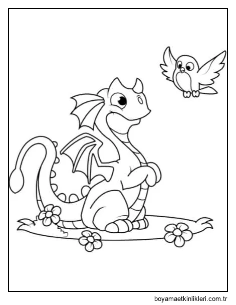 Ejderha Oturan ve Kuş