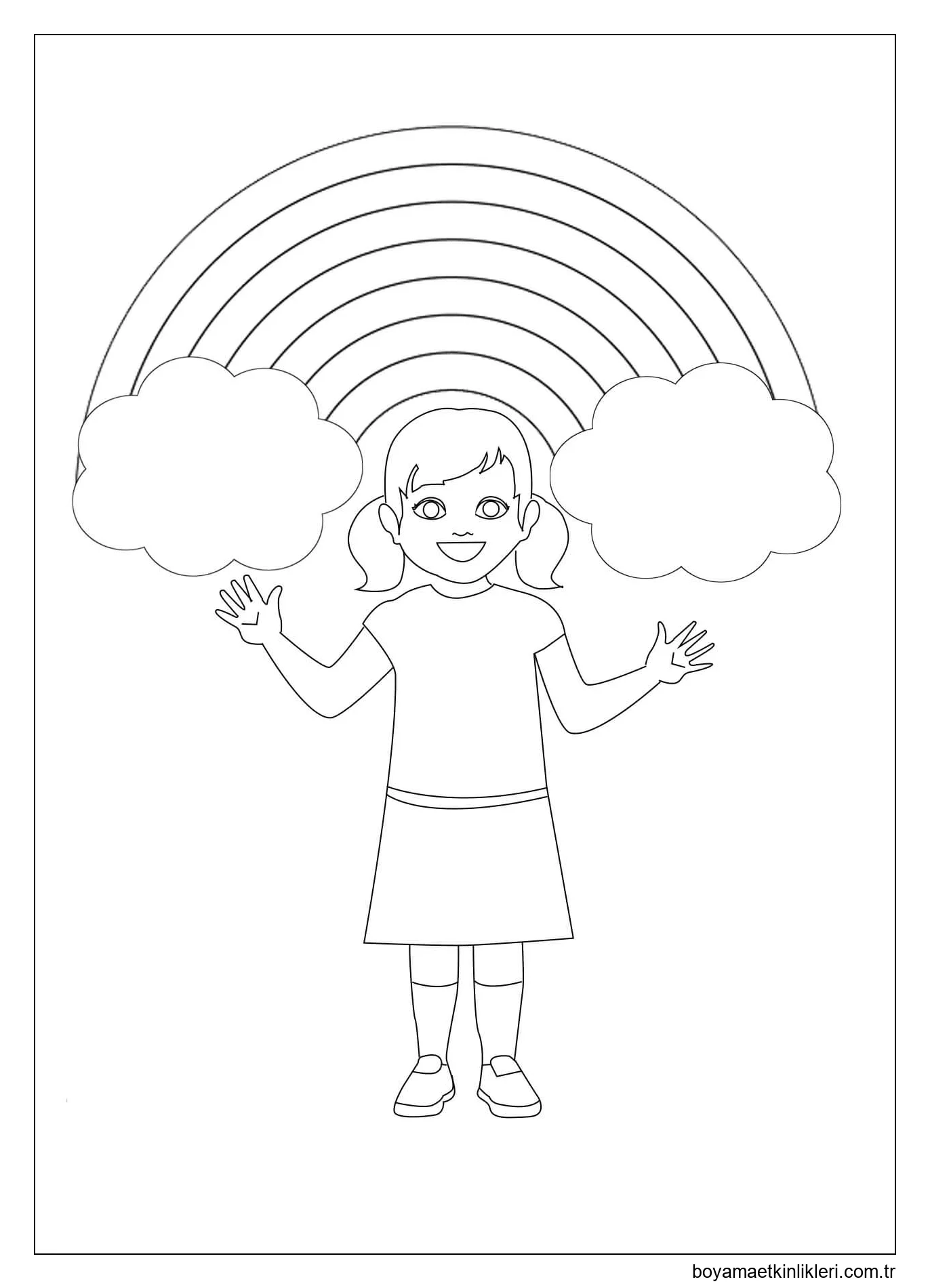 Gökkuşağı ile Eğlenceli Kız