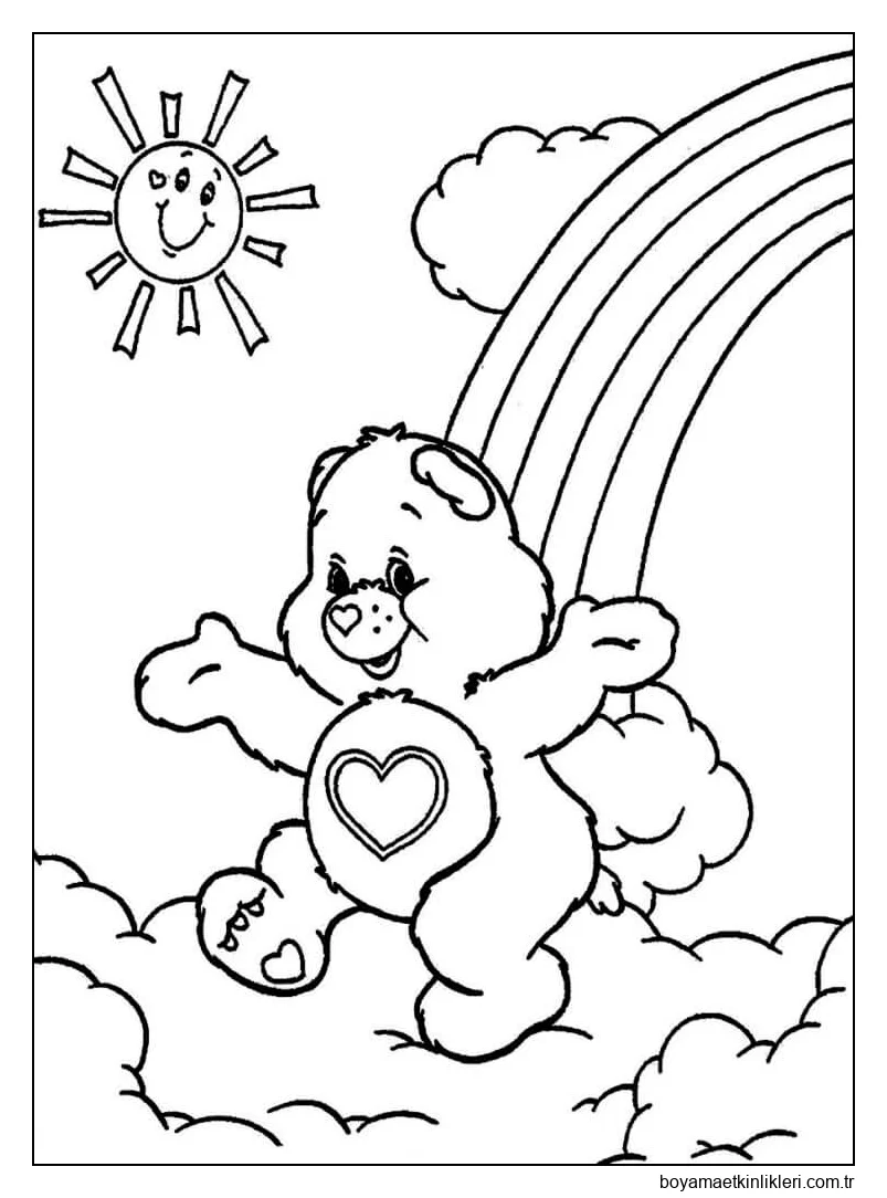 Gökkuşağı ile sevimli ayı