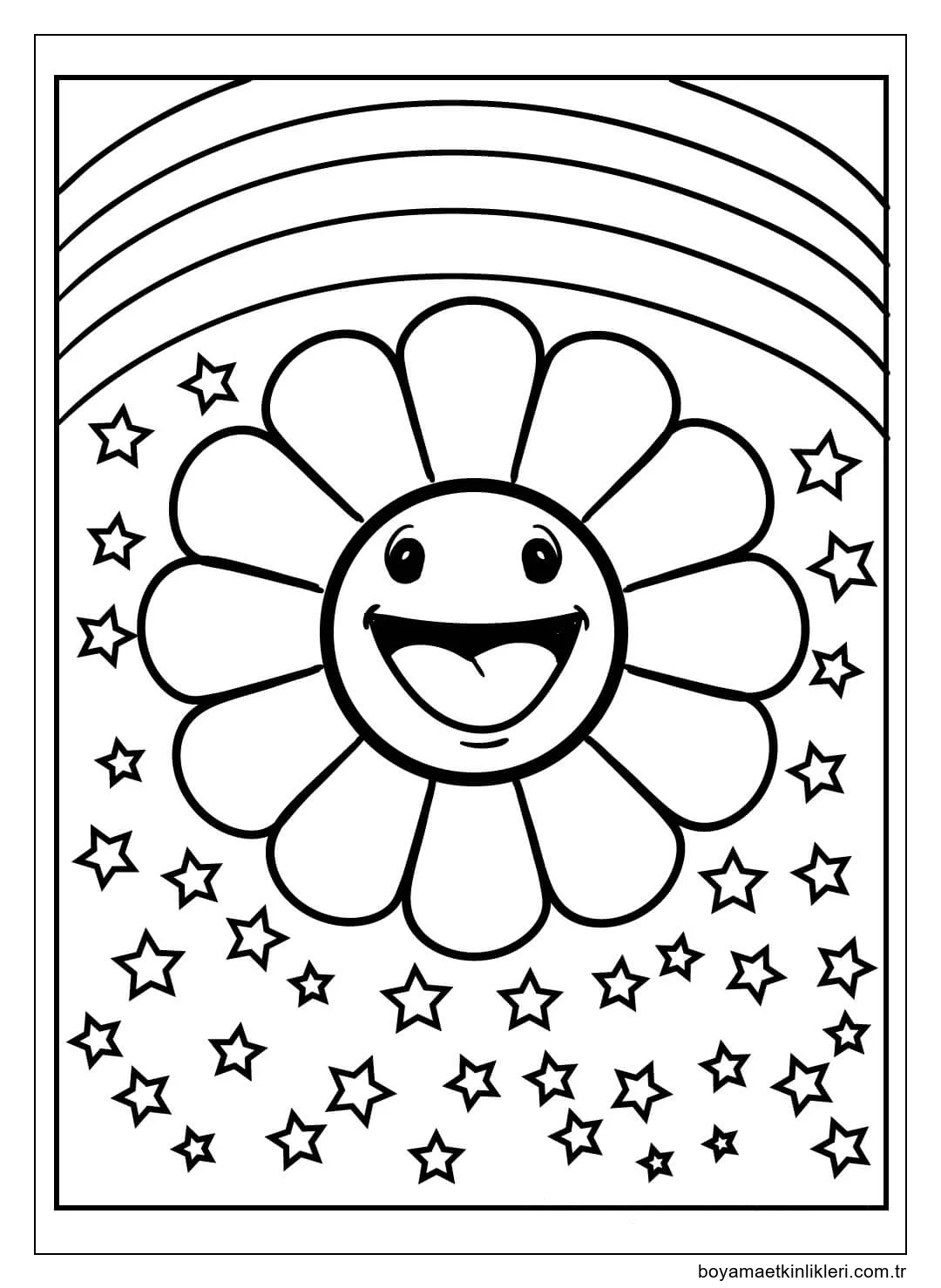 Gökkuşağı ve Yıldızlarla Eğlenceli Çiçek