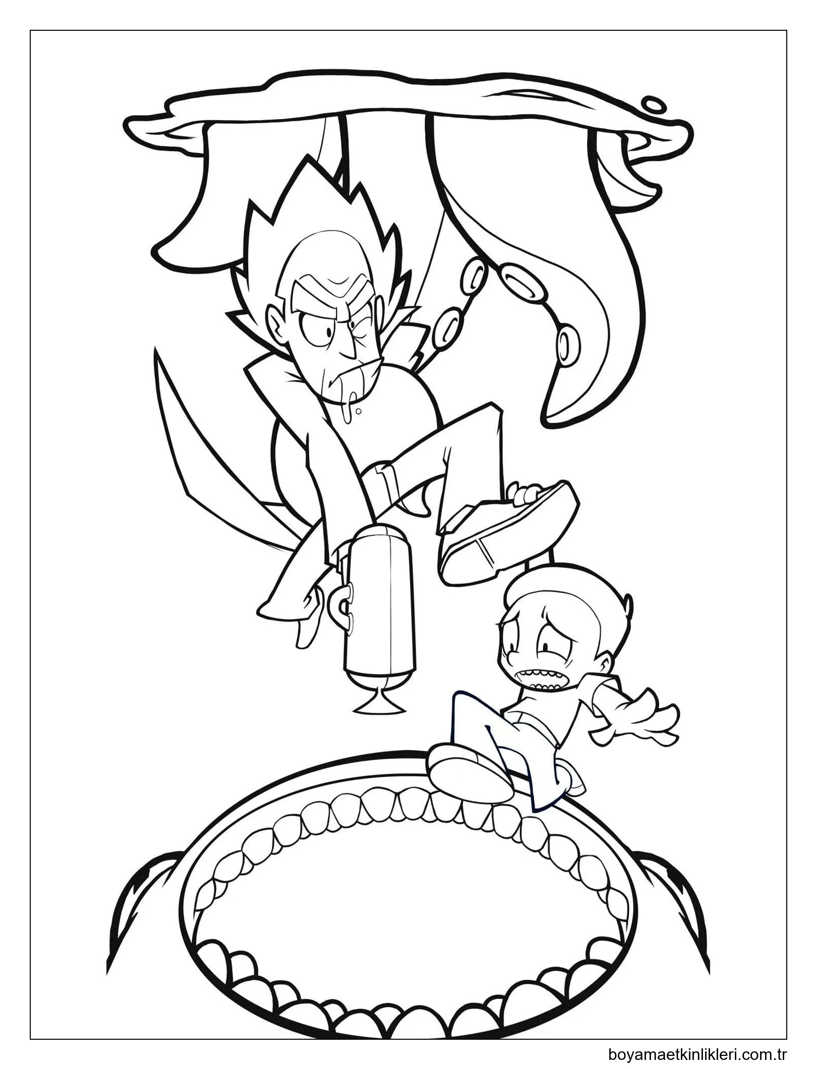 Rick ve Morty Sayfa Ücretsiz Baskı