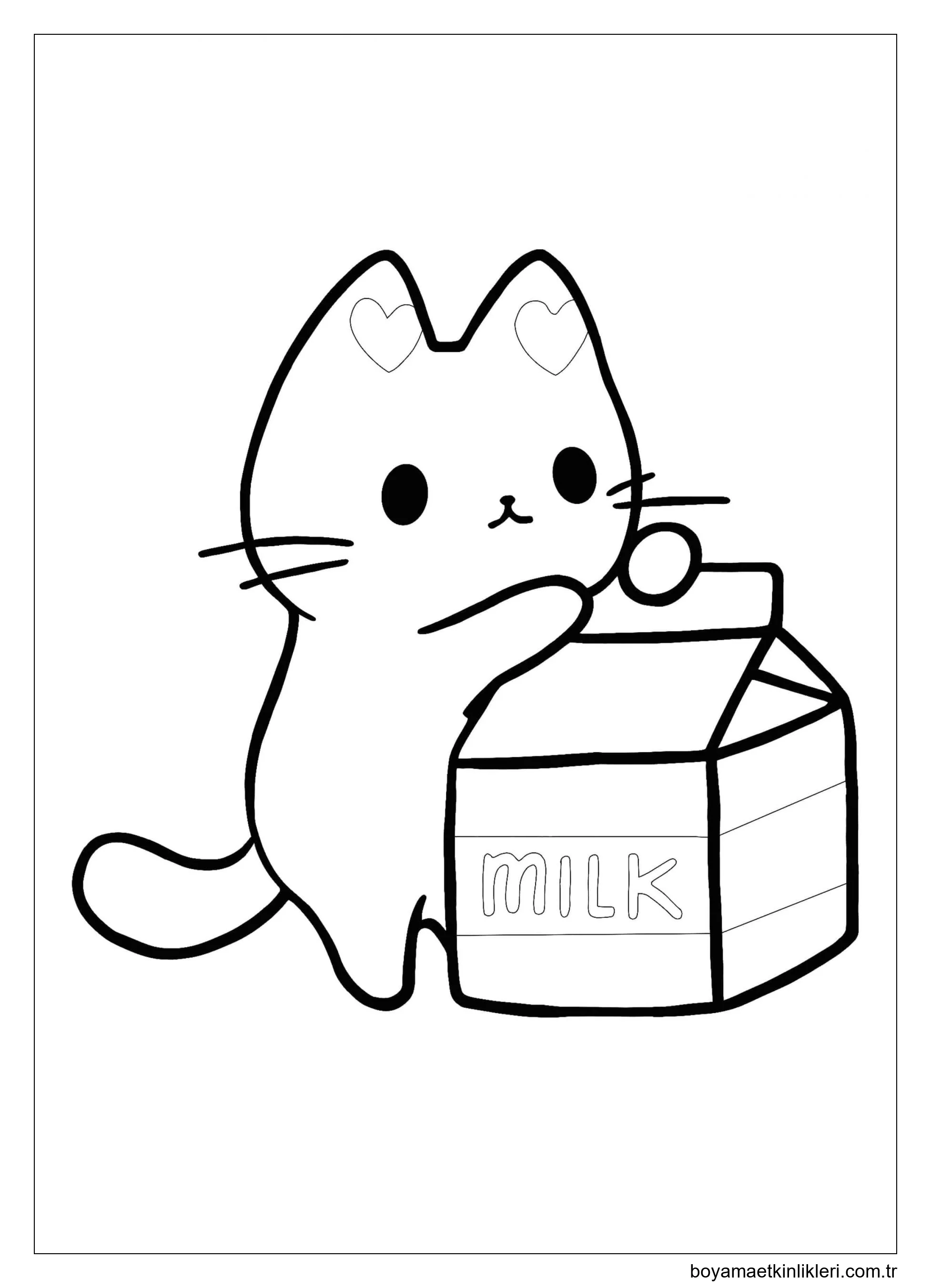 Sütlü Kawaii Yavru Kedi