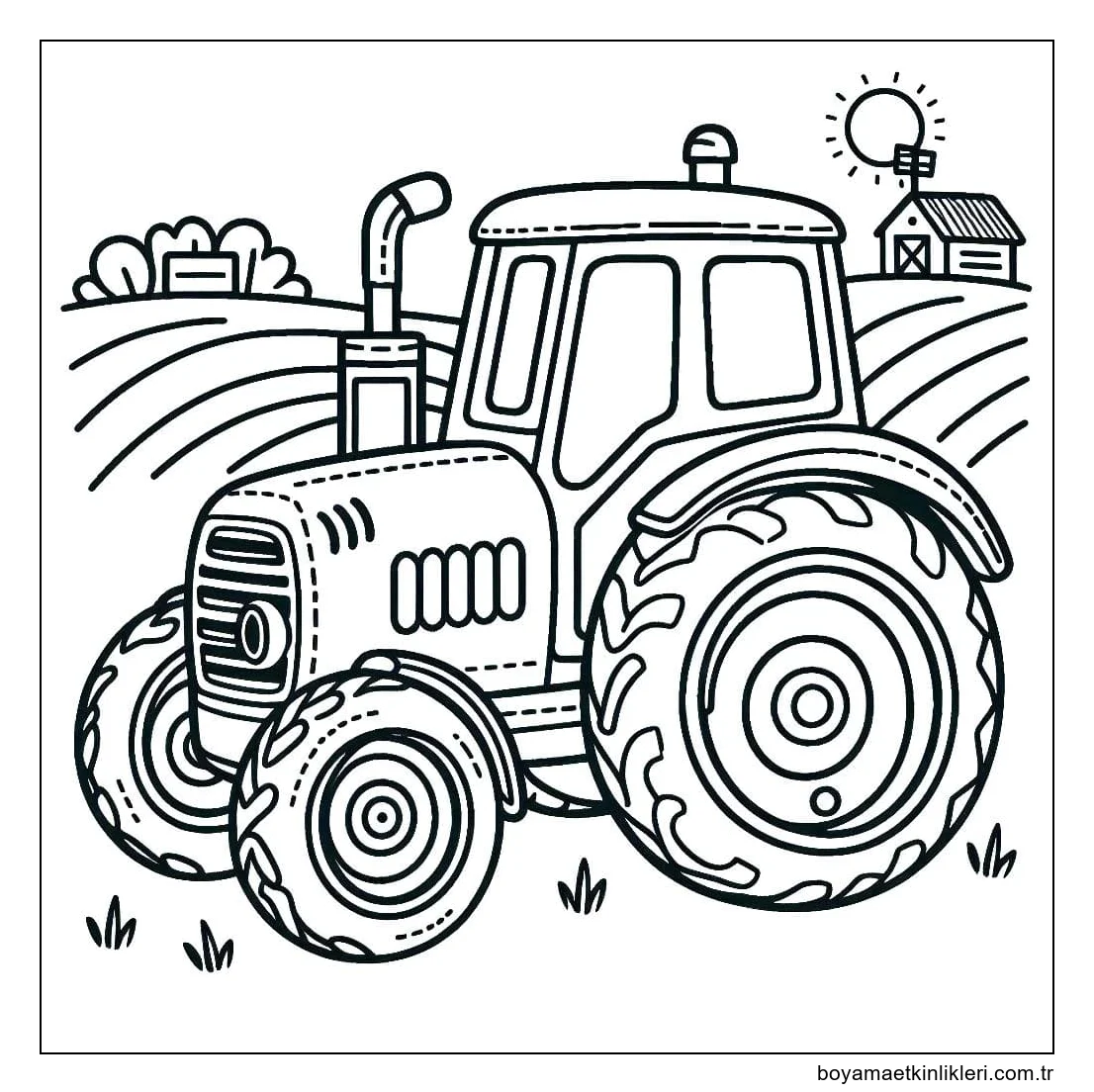 Traktör çizimi ücretsiz yazdırılabilir