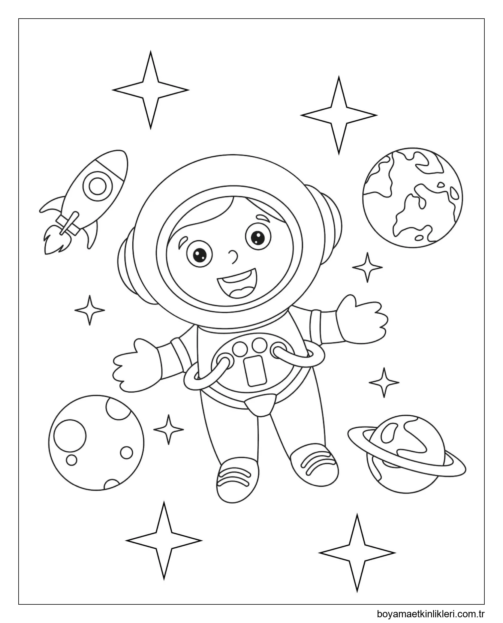 Uzayda Eğlenceli Çocuk
