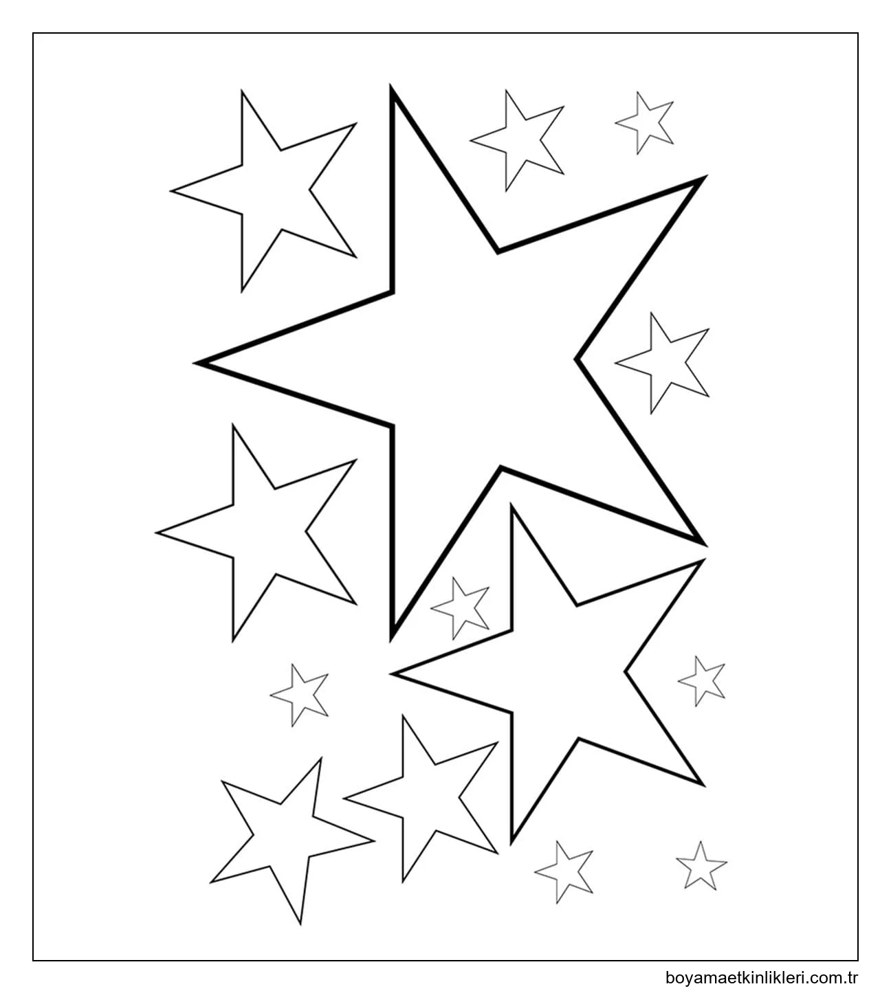 Yıldız çiz ücretsiz yazdırılabilir